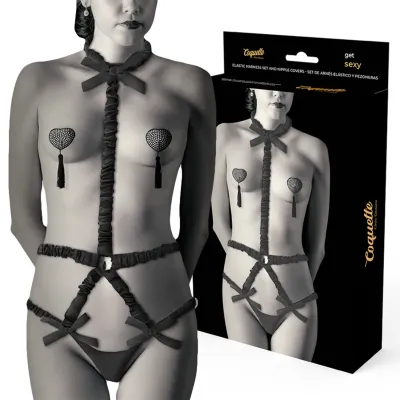 Dessous Set Mit Deluxe Nippelpatches – Coquette Chic Desire