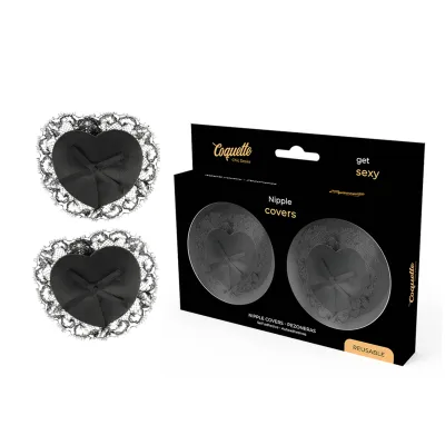 Nipplepatches Aus Schwarzer Spitze – Coquette Chic Desire