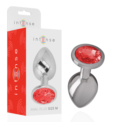 Metall Analplug Mit Rotem Glas Grösse M | Intense