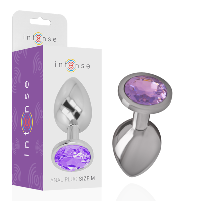 Analplug Aus Aluminium Mit Violettem Glas Grösse M | Intense