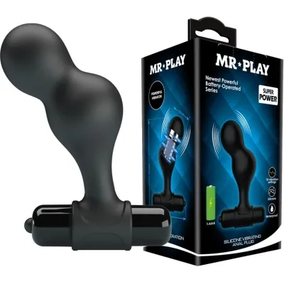 Vibrierender Analplug Aus Silikon Schwarz – Mr Play