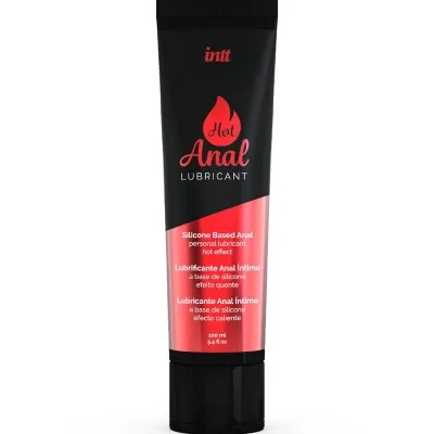 Black tube with red label, "Hot Anal Lubricant", silicone-based, 100 ml.