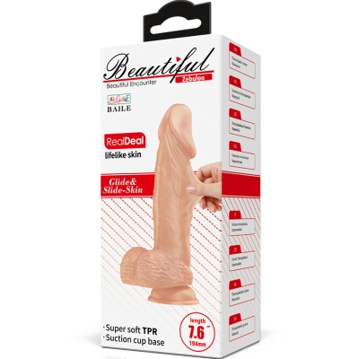 Schöne Begegnung Zebulon Realistischer Und Flexibler Dildo 19,4cm - Fleisch