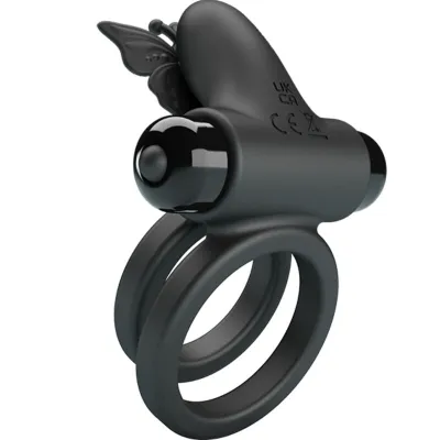 Doppelringvibrator Mit Schwarzem Stimulator – Pretty Love