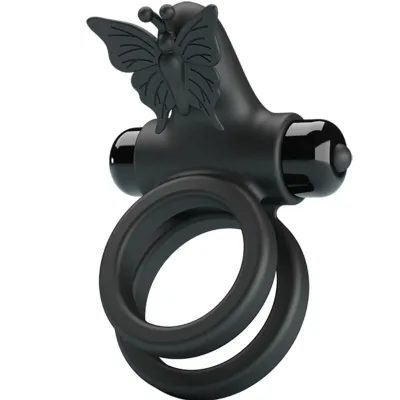 Doppelringvibrator Mit Schwarzem Stimulator – Pretty Love