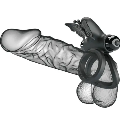 Doppelringvibrator Mit Schwarzem Stimulator – Pretty Love