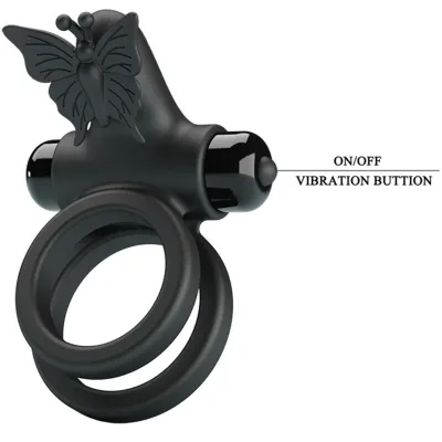 Doppelringvibrator Mit Schwarzem Stimulator – Pretty Love