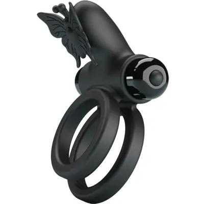 Doppelringvibrator Mit Schwarzem Stimulator – Pretty Love