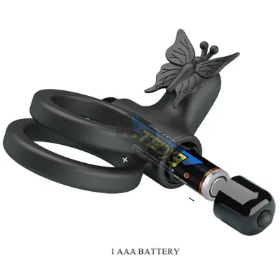 Doppelringvibrator Mit Schwarzem Stimulator – Pretty Love