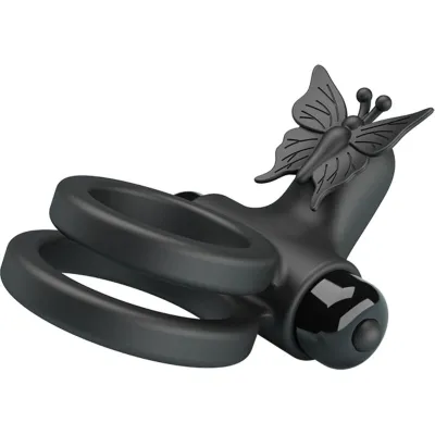 Doppelringvibrator Mit Schwarzem Stimulator – Pretty Love
