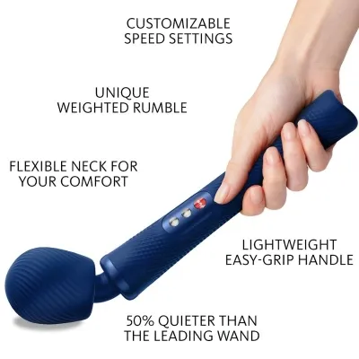 Vim Silikon Rumble Wand Mitternachtsblau – Fun Factory