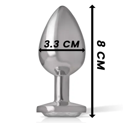 Weiss Heart Aluminium Analplug M – Intense