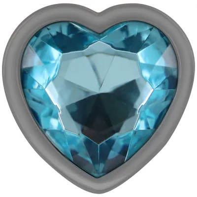 Anal Plug Metal Aluminum Heart N Blue S – Intense