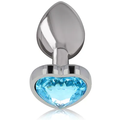 Anal Plug Metal Aluminum Heart N Blue S – Intense