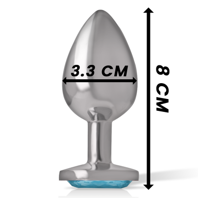 Analplug Aluminium Blaues Herz Grösse M | Intense