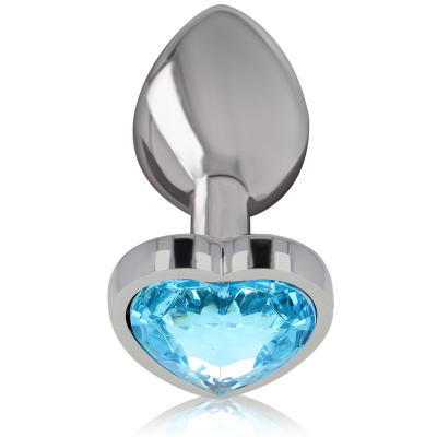Analplug Aluminium Blaues Herz Grösse M | Intense
