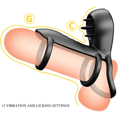 Jammy Penis Sling 12 Vibrations- Und Leckeinstellungen Silikon | Pretty Love