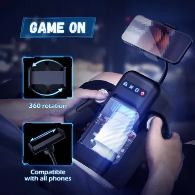 Game Cup Thrusting Vibration Masturbator Black