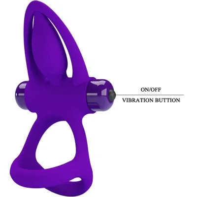 Vibrator Ring 10 Modes Purple Silicone – Pretty Love