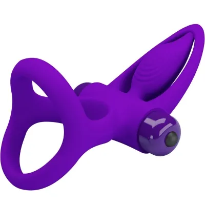 Vibrator Ring 10 Modes Purple Silicone – Pretty Love