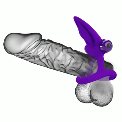 Vibrator Ring 10 Modes Purple Silicone – Pretty Love