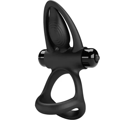 Black, modern, ergonomic device with a curved design and smooth surface.