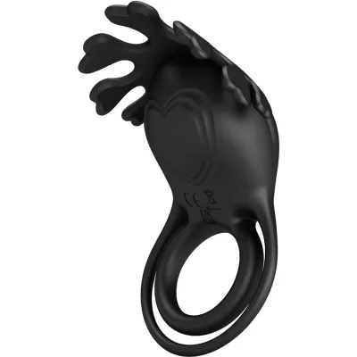 Ruben Vibrator Ring 7 Modes Black Silicone – Pretty Love