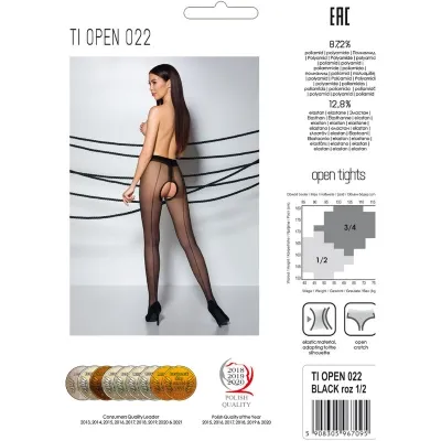 Tiopen 022 Strumpf Schwarz 3/4 (20 Den) – Passion