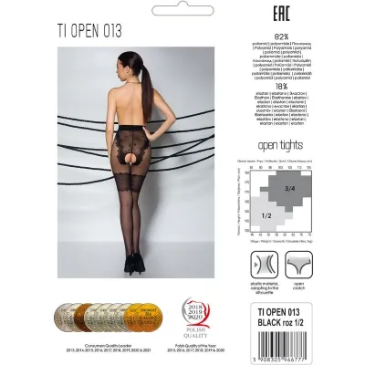 Tiopen 013 Medias Black 3/4 (20/40 Den) – Passion