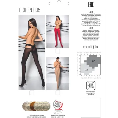Tiopen 005 Strumpf Rot 1/2 (60 Den) – Passion