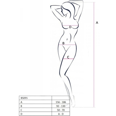 Bs095 Bodystocking Rot OneSize | Passion