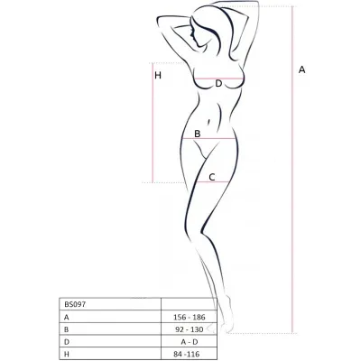 Bs097 Bodystocking Red Os – passion
