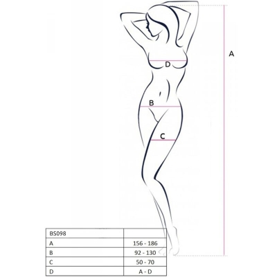 Bs098 Bodystocking Weiss OneSize | Passion
