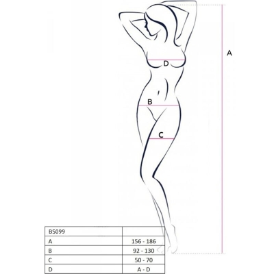 Bs099 Bodystocking Weiss OneSize | Passion