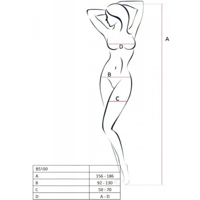 Bs100 Bodystocking Black Os – passion