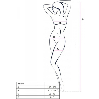 Bs100 Bodystocking Weiss OneSize | Passion
