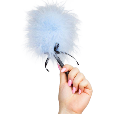 Hellblauer Marabou Federkitzler | Secretplay