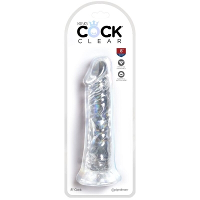 Realistischer Penis 19,7cm Transparent | King Cock