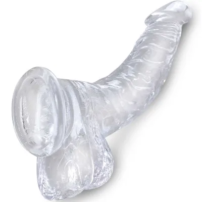 Realistisch Geschleifener Penis Mit 16,5cm Transparenten Bällen – King Cock