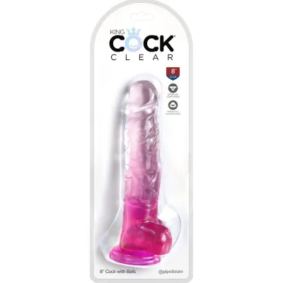 Realistischer Penis Mit Eier 16,5cm Rosa – King Cock