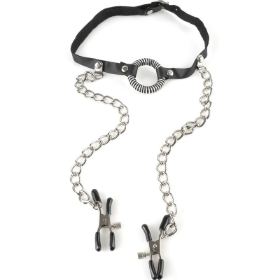 Gag Mit Nippelklemmen | Fetish Fantasy