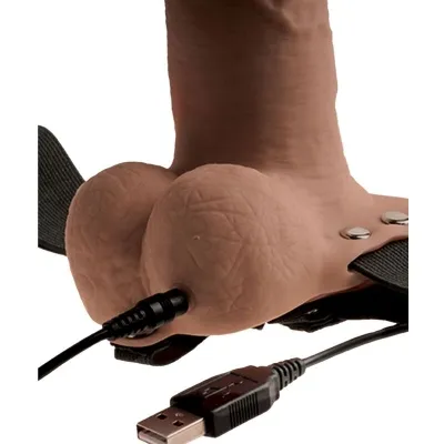 Harness Mit Vibrator Penis & Hoden 15cm – Fetish Fantasy