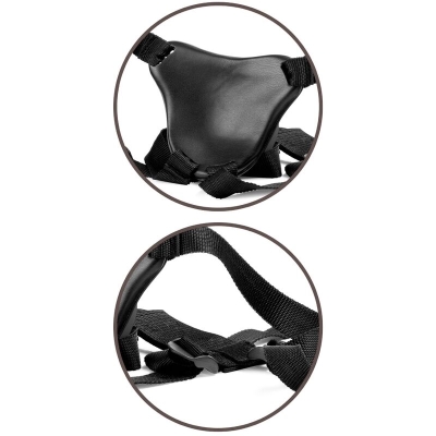 Deluxe Verstellbares Harness-Kit Ring Mit Hoden & Dildo 20,3cm | King Cock