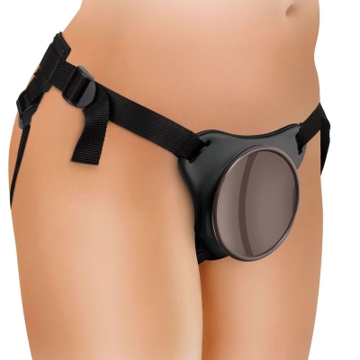Deluxe Verstellbares Harness-Kit Ring Mit Hoden & Dildo 20,3cm | King Cock