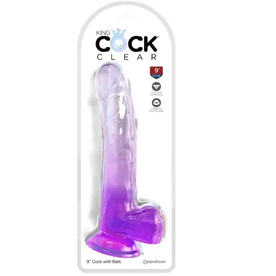 Dildo Mit Hoden 20,3cm Lila – King Cock
