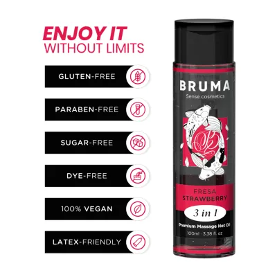 Premium Massageöl Erdbeere 3 In 1 100ml – Bruma