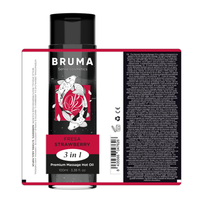 Premium Massageöl Erdbeere 3 In 1 100ml | Bruma
