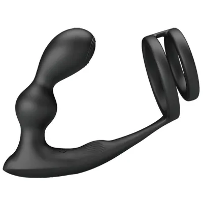 Marshall cock ring with vibrating anal plug – Pretty Love