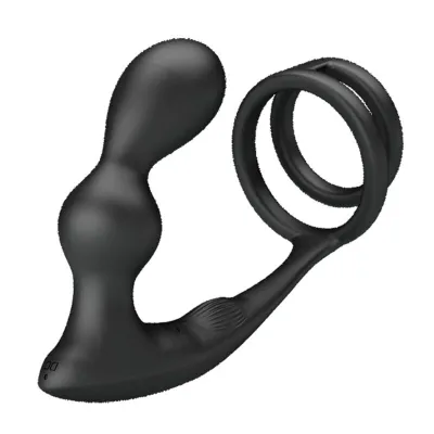 Marshall cock ring with vibrating anal plug – Pretty Love