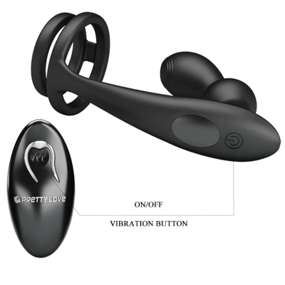 Marshall Penisring Mit Vibratorischem Analplug Mit Fernbedienung | Pretty Love